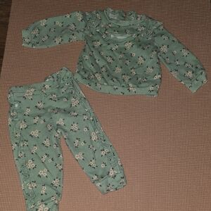 Floral Green Matching Set